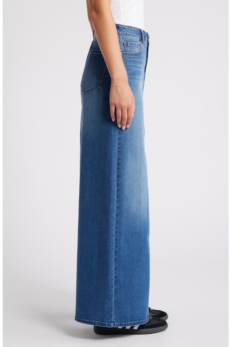 Front Slit Denim Maxi Skirt, Alternate, color, CHARLIE