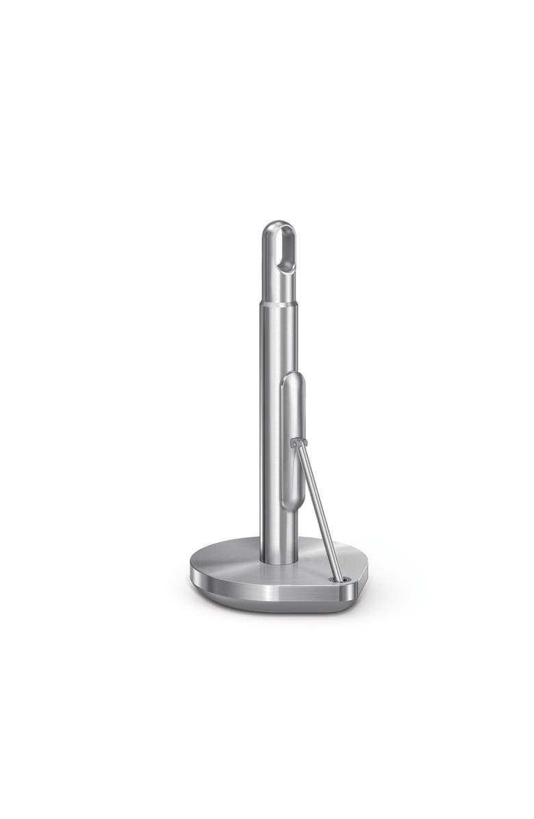 simplehuman tension arm paper towel holder, Alternate, color, Brushed