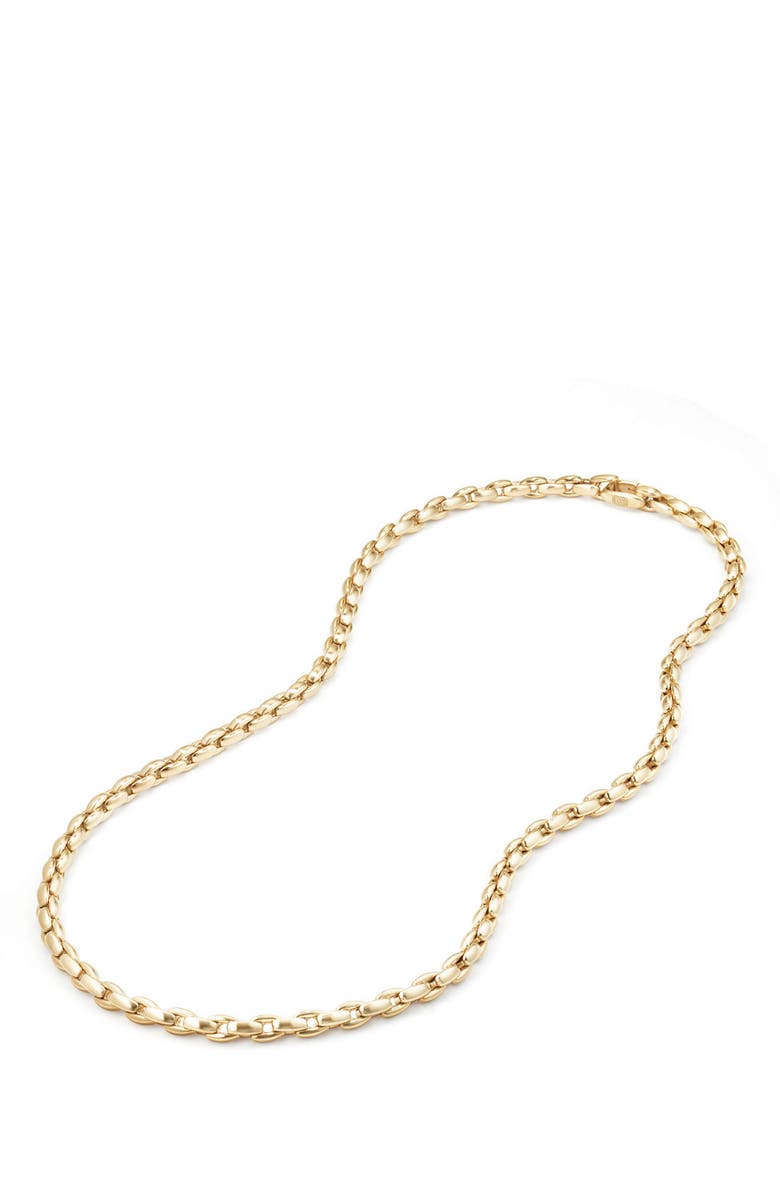 David Yurman Men's Elongated Box Chain Necklace in 18K Yellow Gold, 6mm, Alternate, color, 