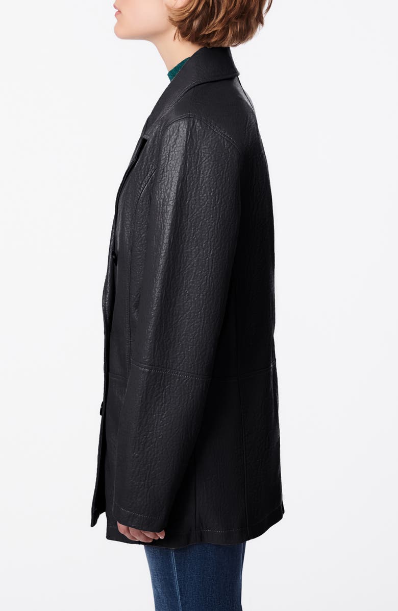 BERNIE Double Breasted Faux Leather Blazer, Alternate, color, 