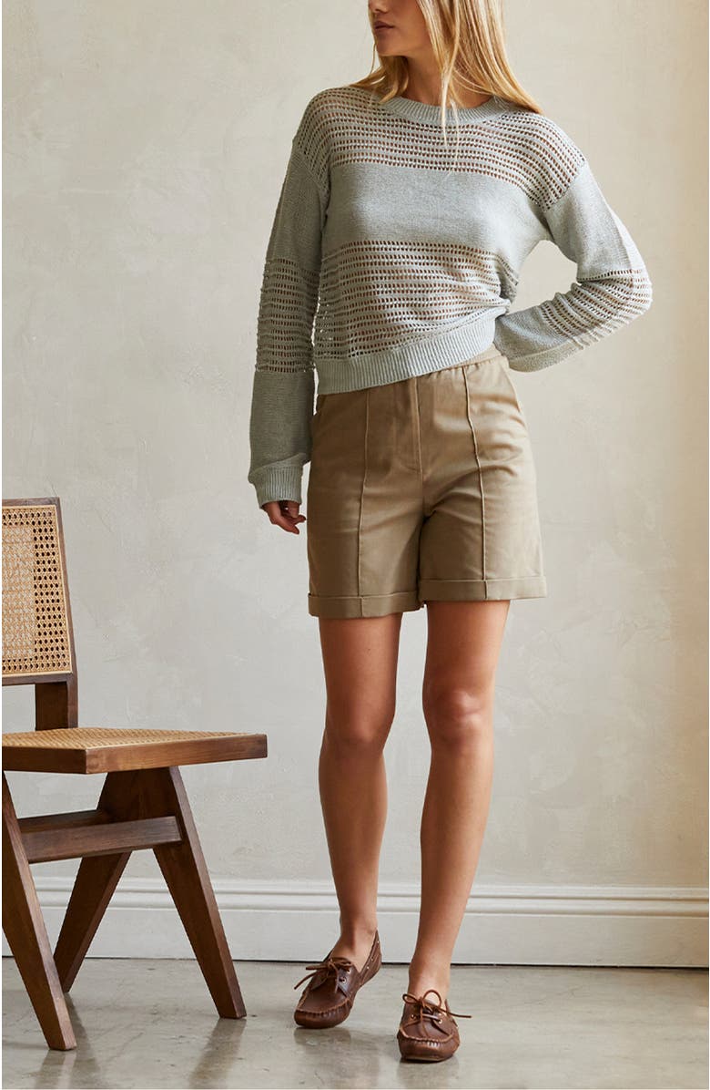 CRESCENT Netted Pullover Sweater, Alternate, color,