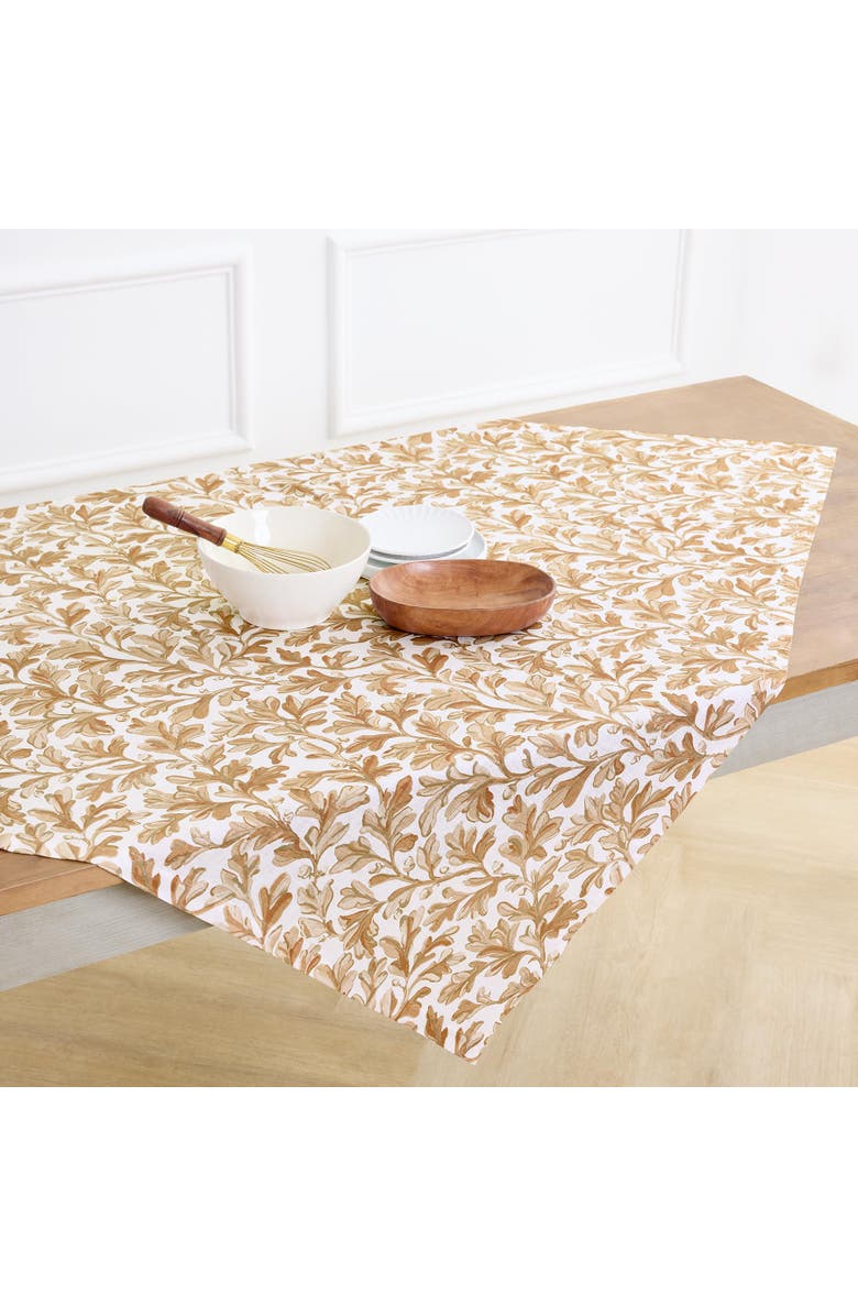 Solino Home Linen Table Throw - Fallen Leaves, 52" x 52" Inch, Alternate, color, Autumn