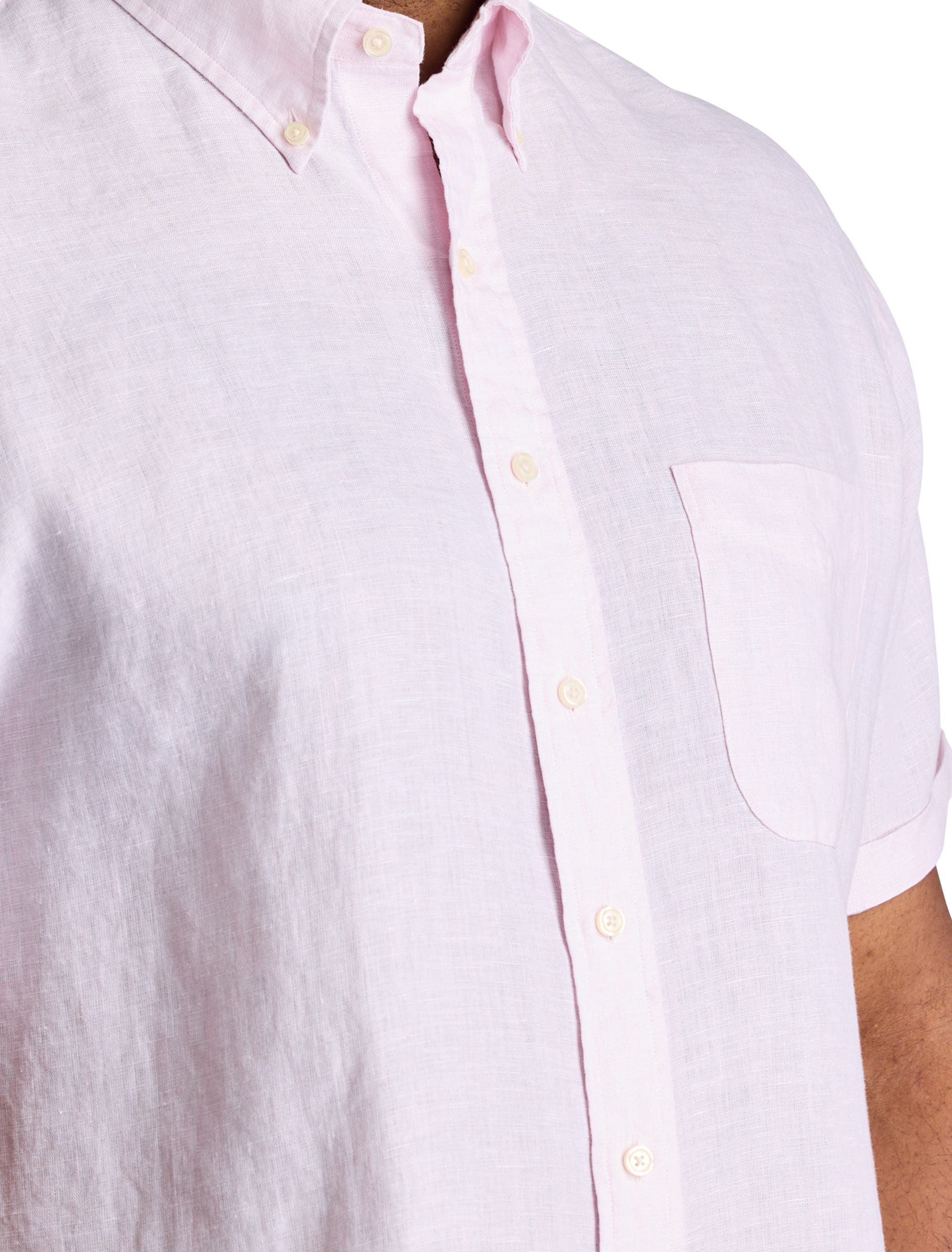 Big & Tall Solid Linen Sport Shirt - image 2