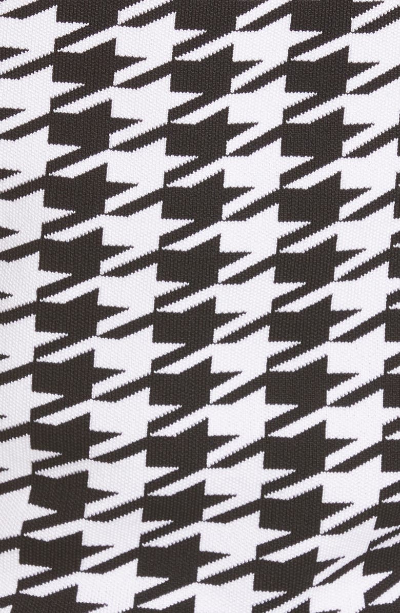 Balmain Houndstooth Knit Crop Top, Alternate, color,