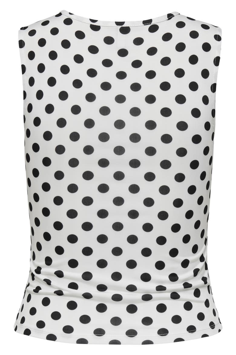 Lanna Life Polka Dot Sleeveless Top, Alternate, color, WHITE/ BLACK DOTS