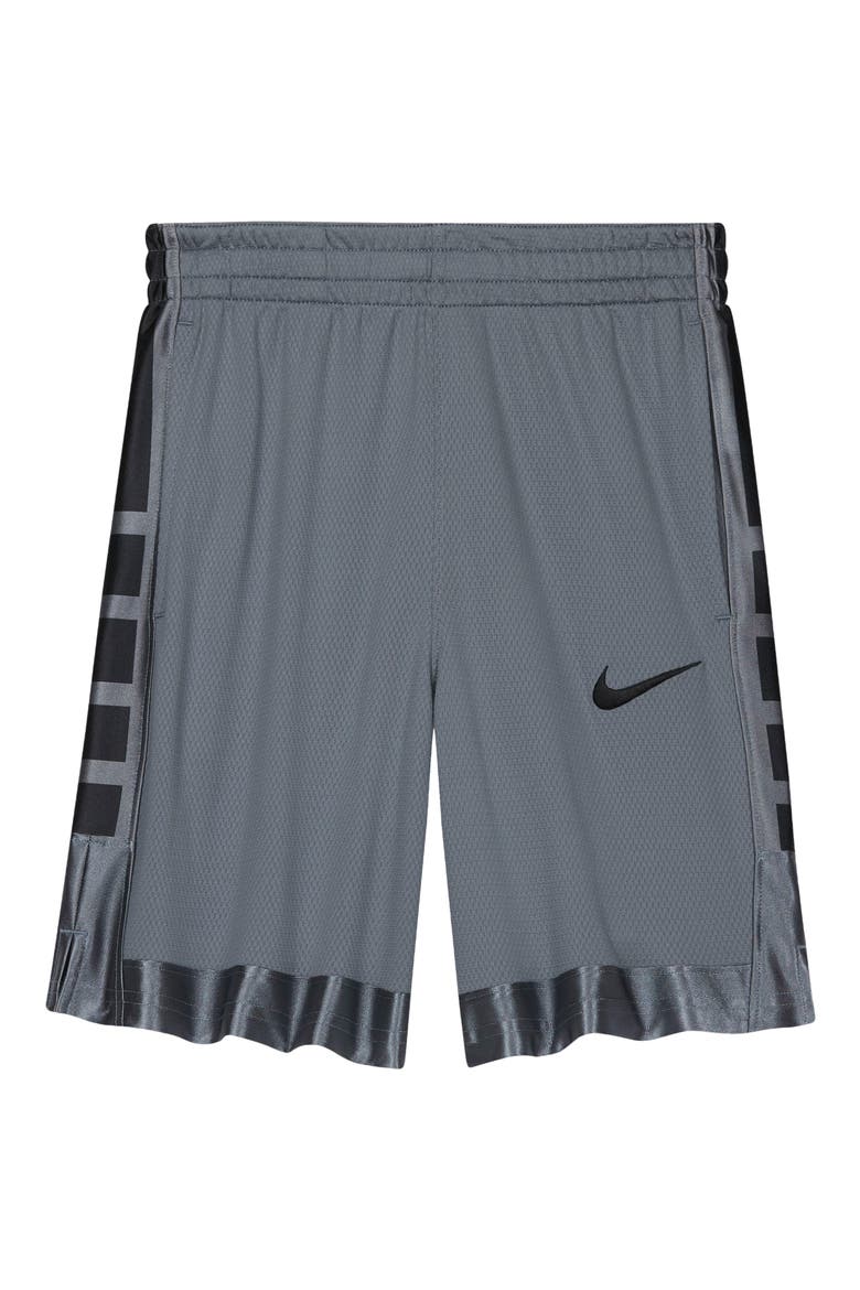 Kids' Elite Basketball Shorts, Main, color, SMOKE GREY/ BLACK