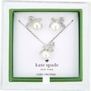 Kate Spade New York all tied up pendant necklace and stud earrings set