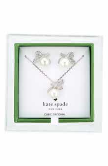 Kate Spade New York all tied up pendant necklace and stud earrings set