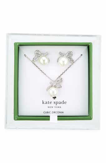 Kate Spade New York all tied up pendant necklace and stud earrings set
