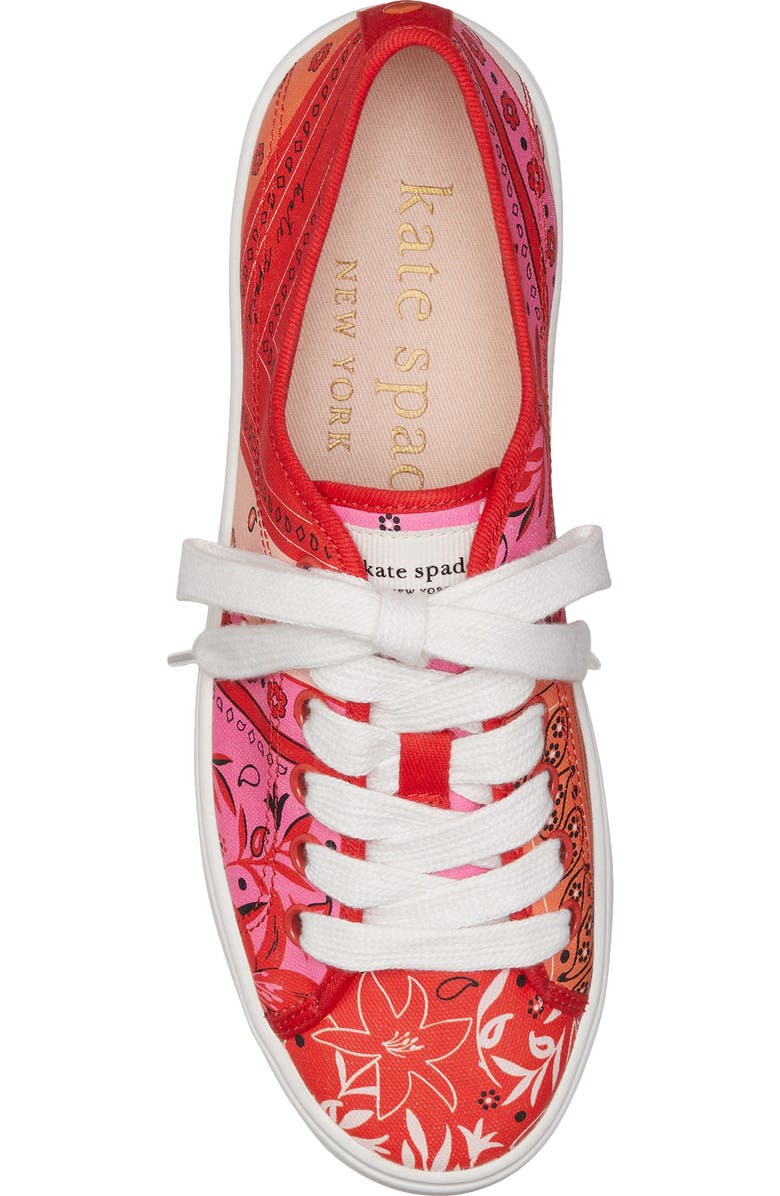 Kate Spade New York serve bandana patchwork platform sneaker, Alternate, color, Pink Multi