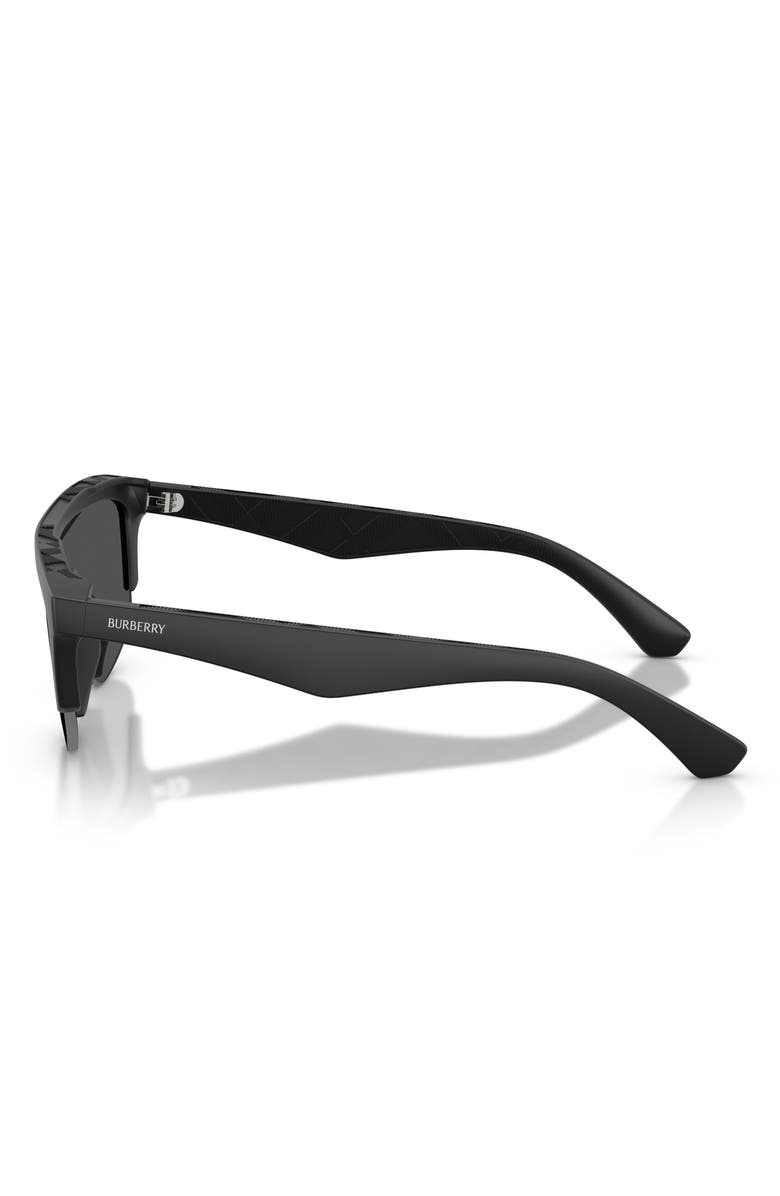 Burberry 40mm Irregular Sunglasses, Alternate, color, Matte Black/Dark Grey