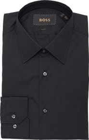 BOSS Hays Slim Fit Stripe Stretch Cotton Dress Shirt
