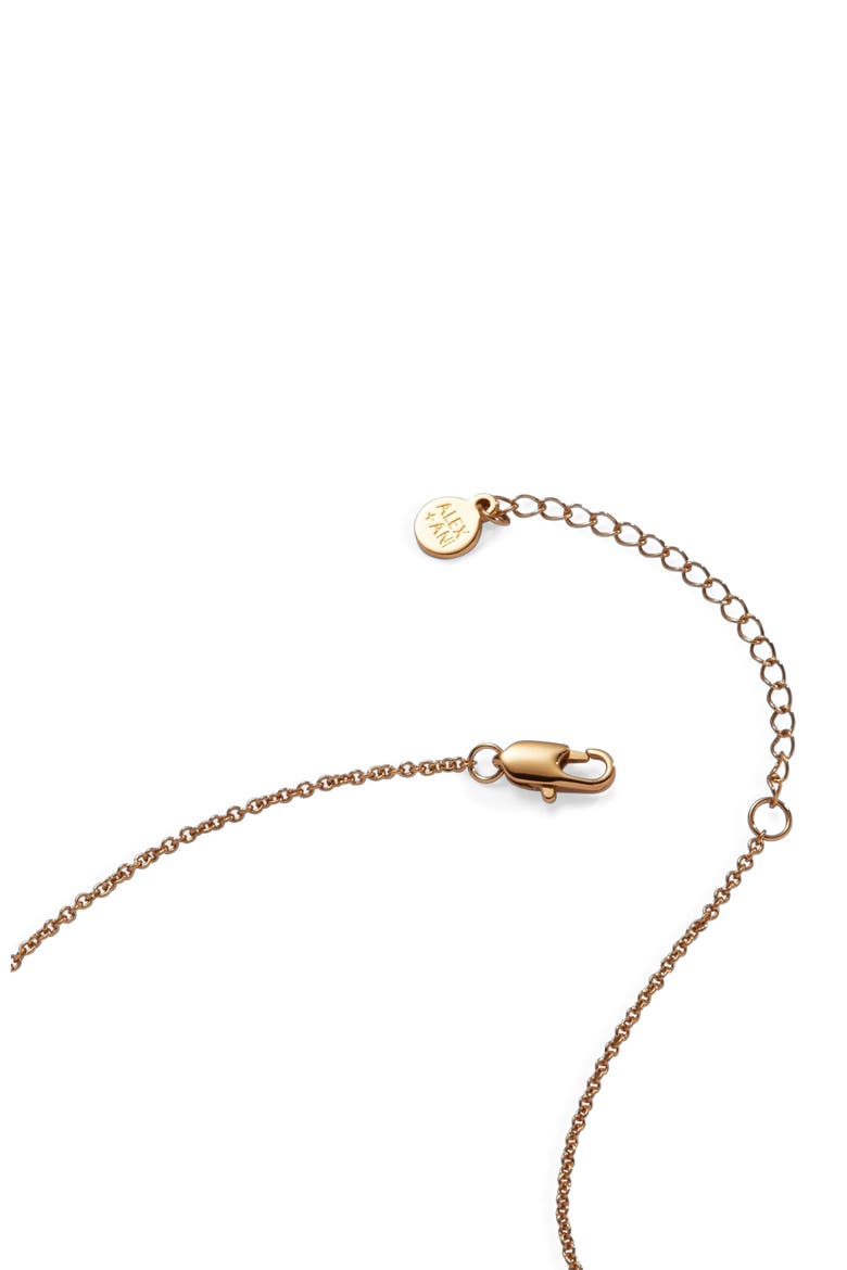 Crescent Moon Necklace, Alternate, color, Gold