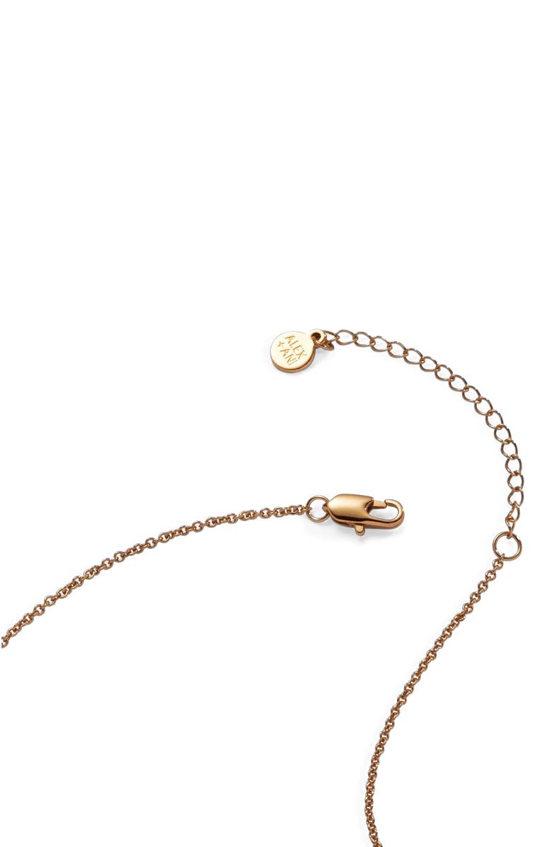 Alex and Ani Crescent Moon Necklace, Alternate, color, Gold