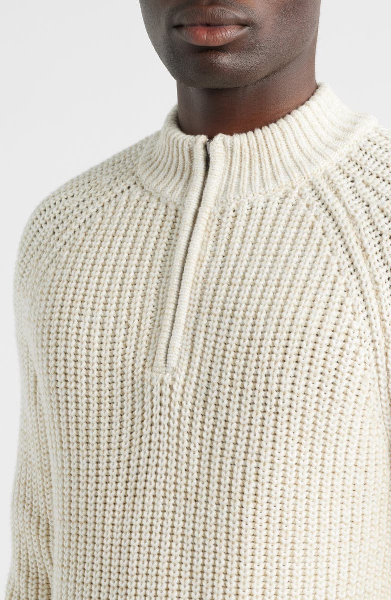 Rails Stratton Quarter Zip Sweater, Alternate, color, Snowdrift Marled