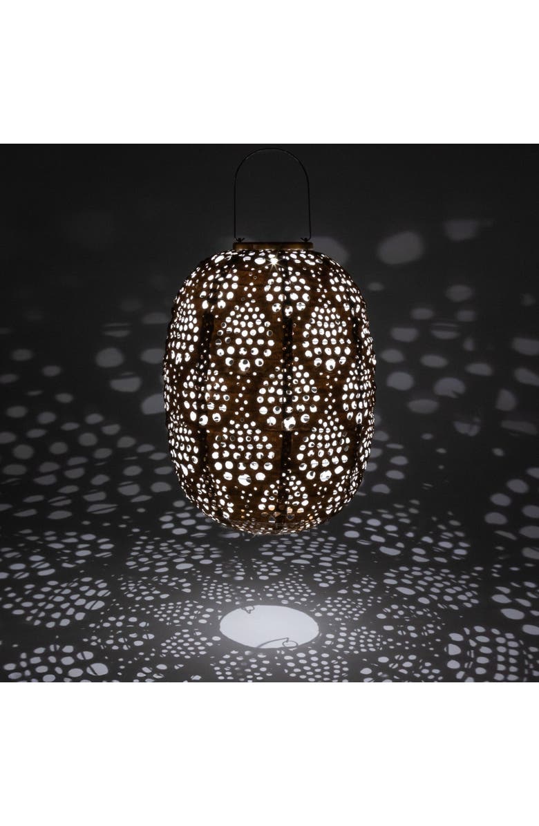 Allsop Home & Garden Stella Luxe Barrel Dewdrop Copper LED Lantern, Alternate, color, Copper