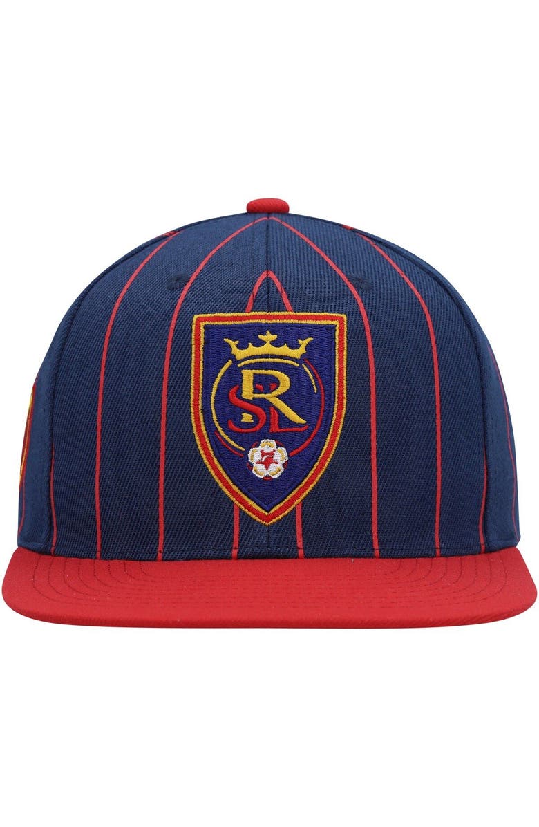 Mitchell & Ness Men's Mitchell & Ness Navy Real Salt Lake Team Pin Snapback Hat, Alternate, color, 
