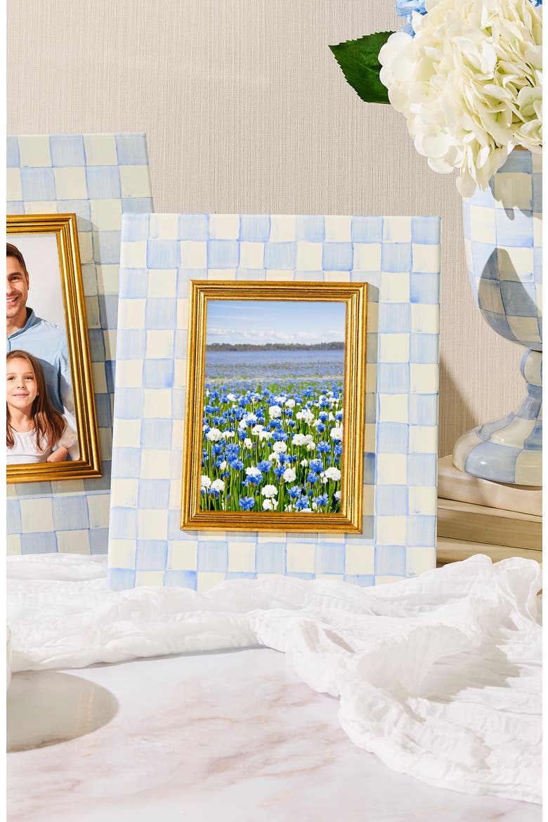 Sky Check 5" x 7" Picture Frame, Alternate, color, BLUE