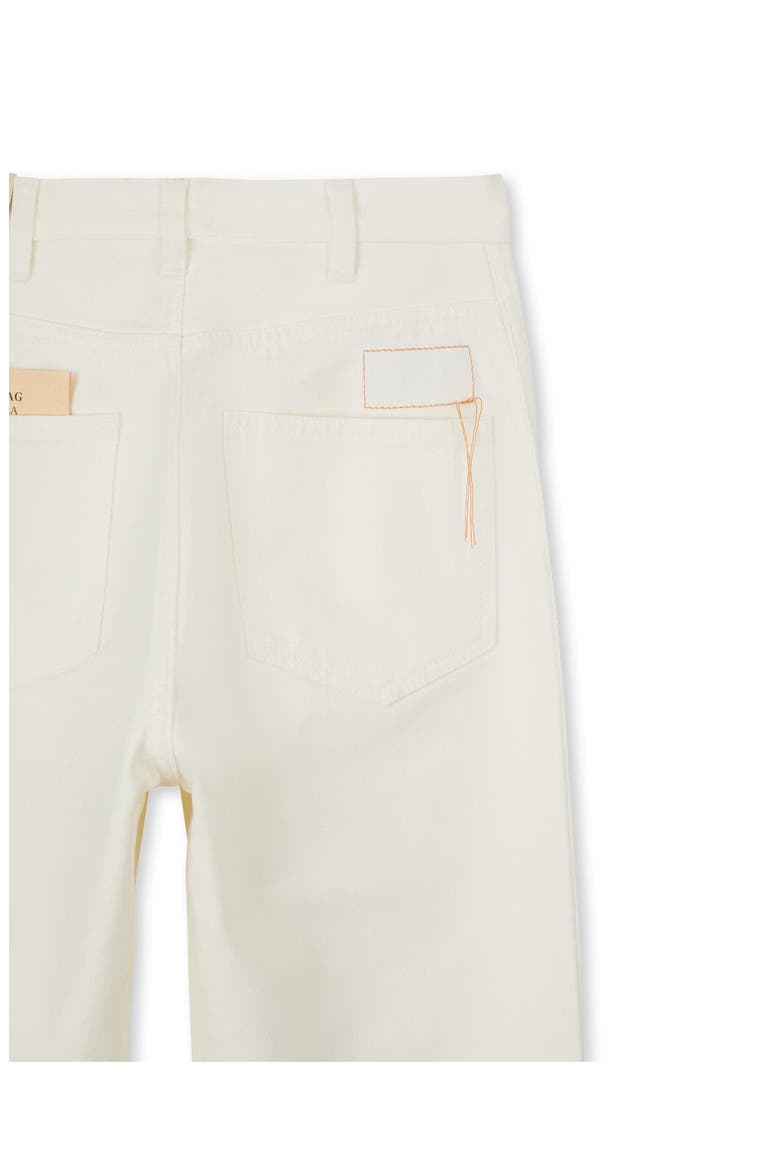 Janej Bootcut Bull Cotton White Trousers, Alternate, color, WHITE