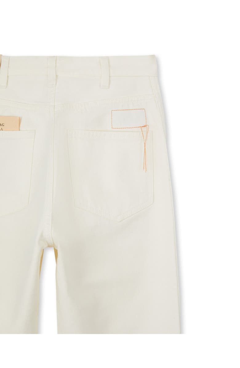 Fortela Janej Bootcut Bull Cotton White Trousers, Alternate, color, White