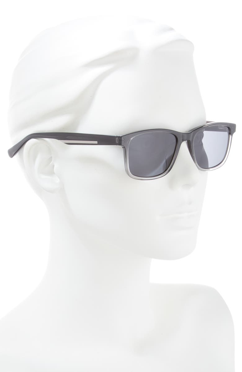 Ted Baker London 54mm Polarized Square Sunglasses, Alternate, color, Grey