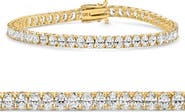 Bliss Diamond 10Ct Oval Diamond Tennis Bracelet 14k Gold 7" Lab Grown