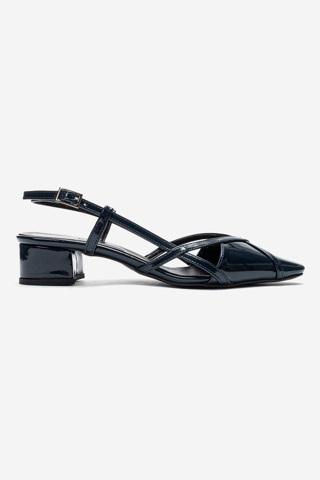 Olena Block Heel Slingback Pump, Alternate, color, Navy