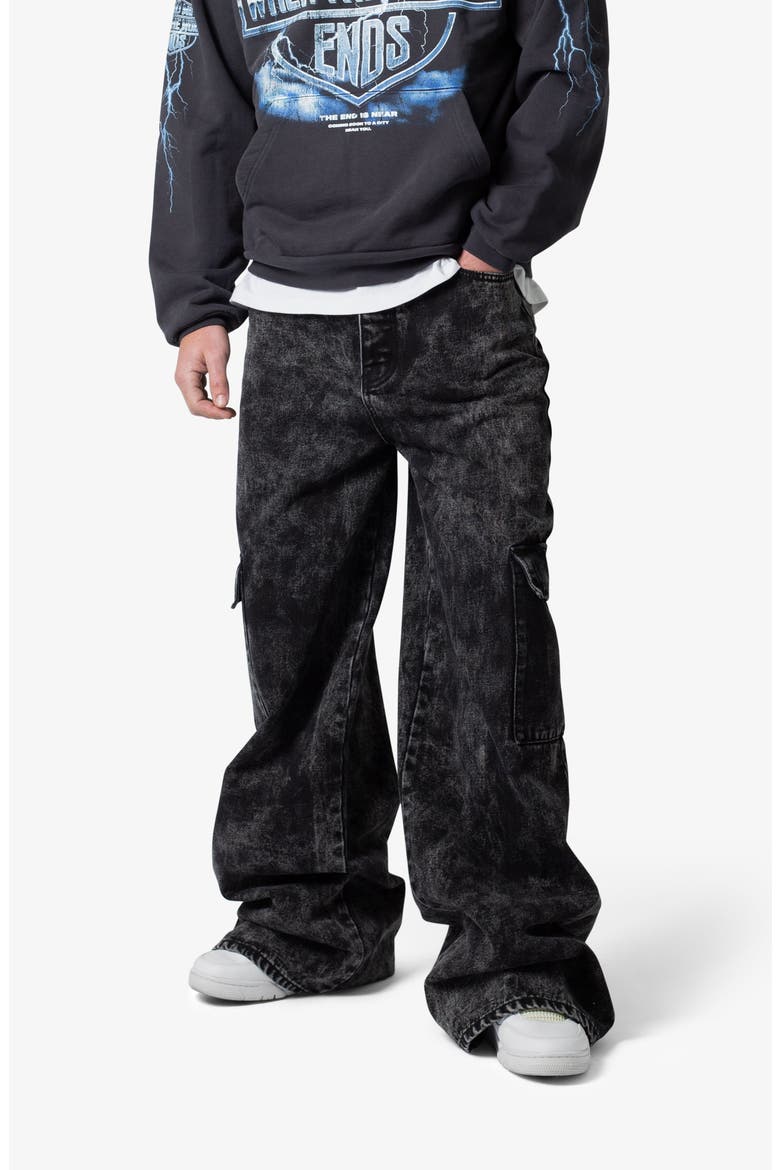 Void Baggy Cargo Jeans, Alternate, color, WASHED BLACK