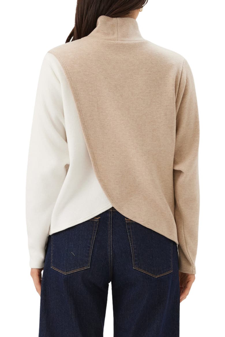 Crossover Colorblock Top, Alternate, color, LIGHT TAN/ IVORY