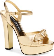 Dolce&Gabbana Bianca Bow Platform Sandal