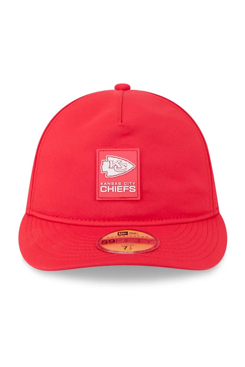 Men's New Era Red Kansas City Chiefs 2025 Sideline  Retro Crown 59FIFTY Fitted Hat, Alternate, color, Red