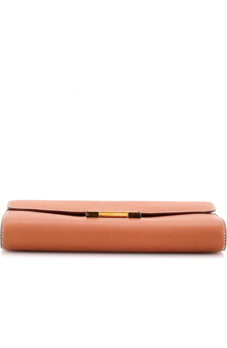 Pre-Owned Hermes Constance To Go Wallet Evercolor, Alternate, color, Gold