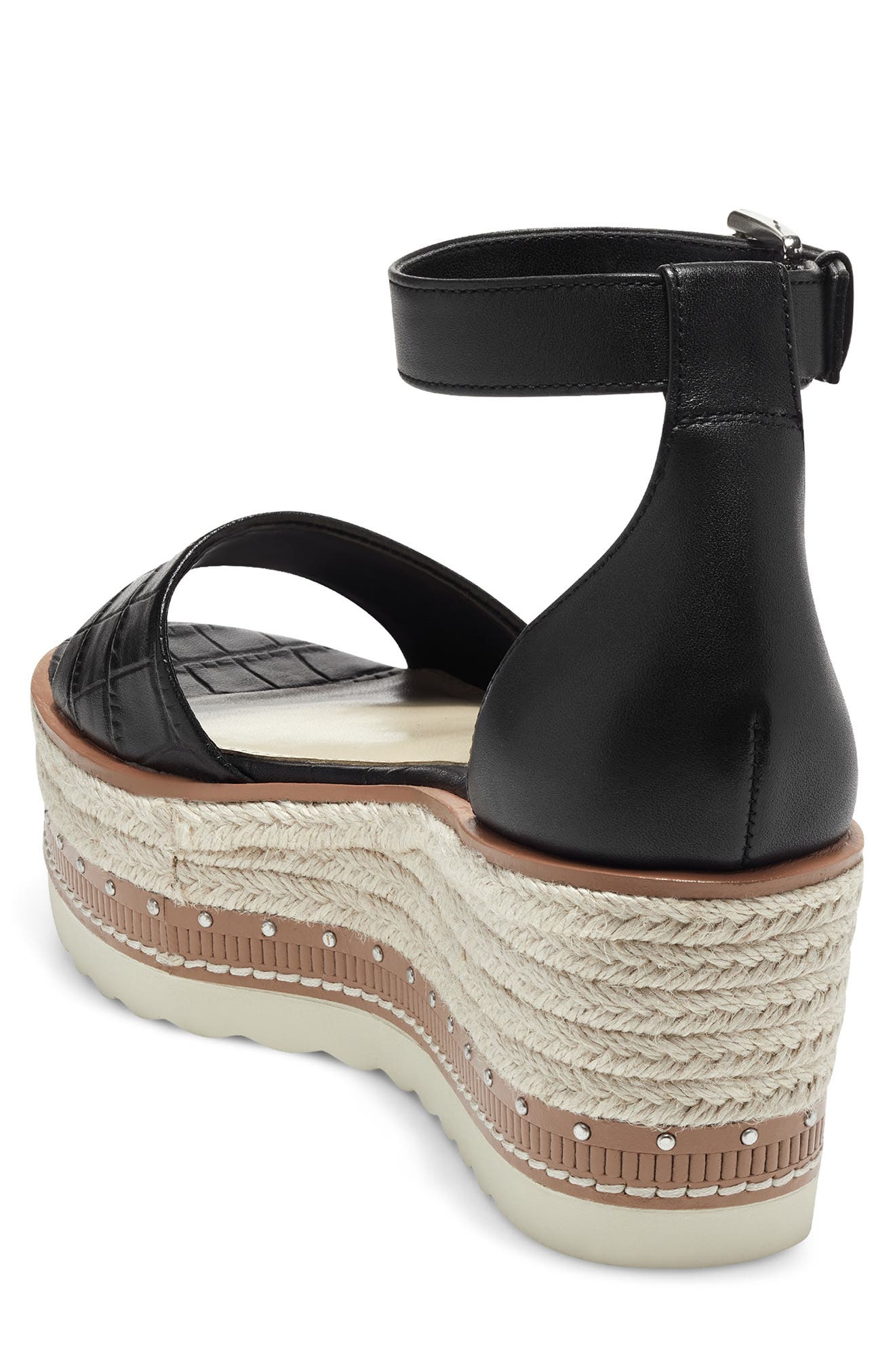 Vince Camuto Meestana Espadrille Leather Wedge Sandal, Alternate, color, 