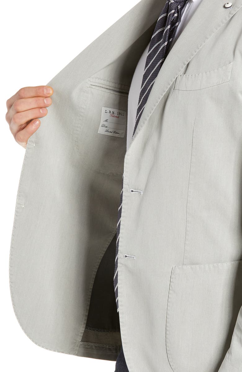 L.B.M. 1911 Trim Fit Herringbone Cotton & Silk Sport Coat, Alternate, color,
