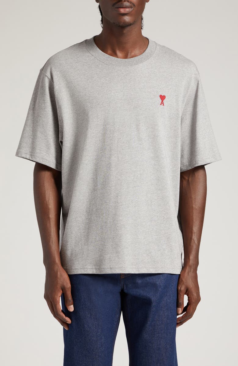 AMI PARIS Ami de Coeur Organic Cotton T-Shirt, Main, color, 