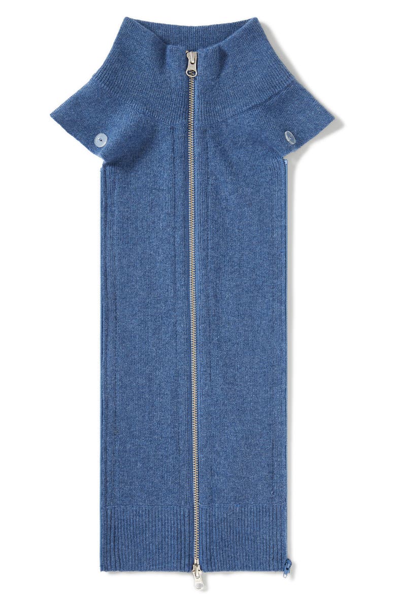 Veronica Beard Uptown Merino Wool & Cashmere Dickey, Main, color, Blue Coast Melange
