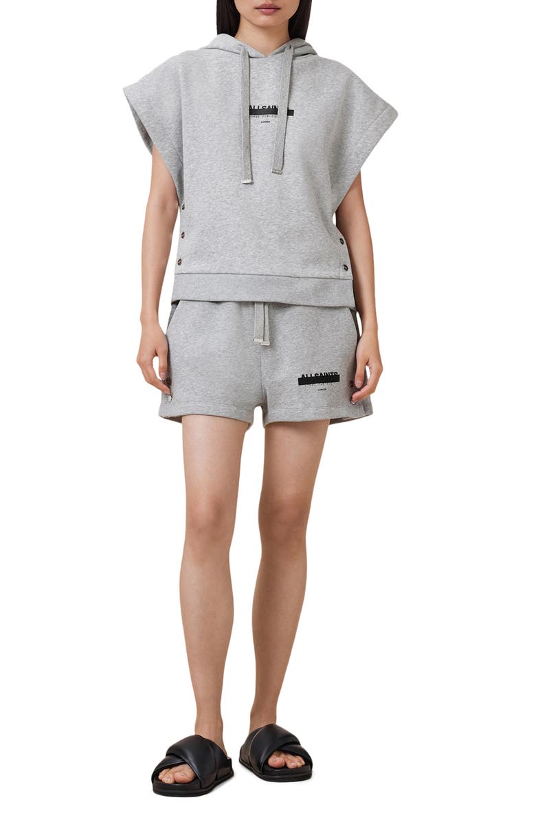 AllSaints Sorri Cotton Sweat Shorts, Alternate, color, 