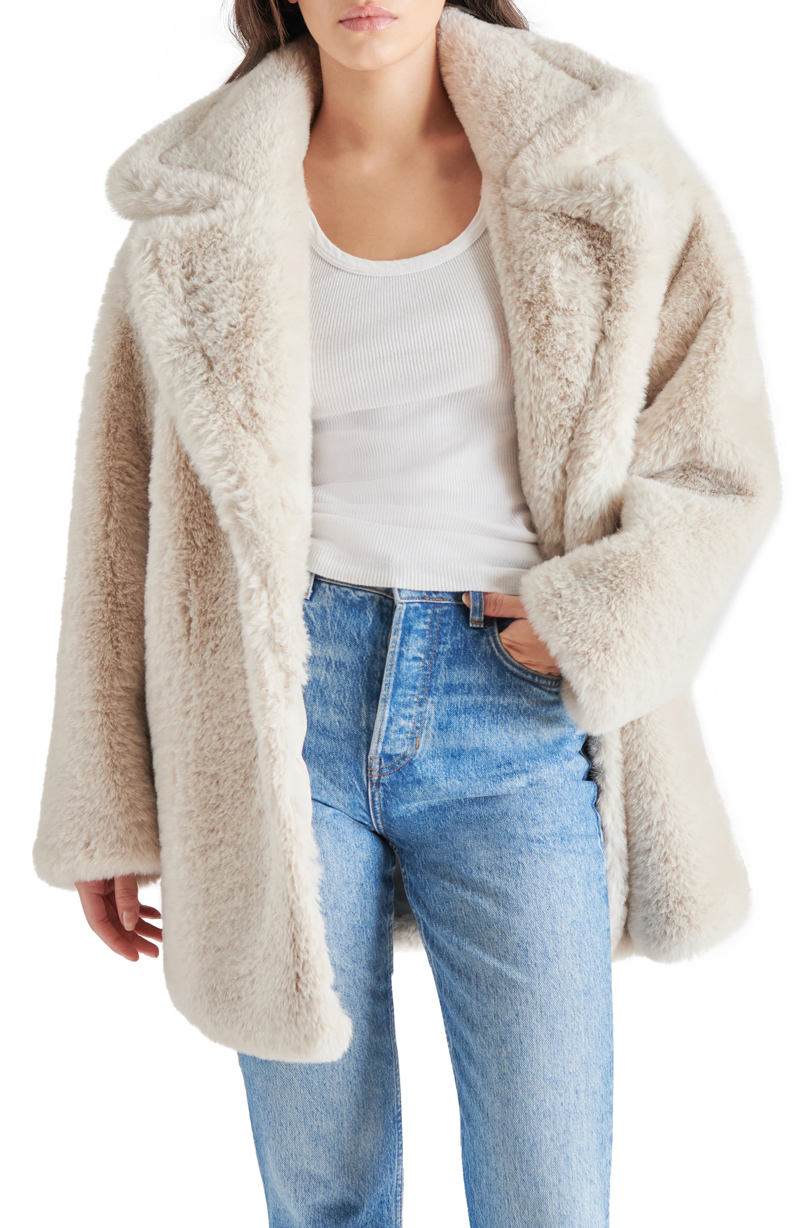 Steve Madden Faux Fur Snow Coat