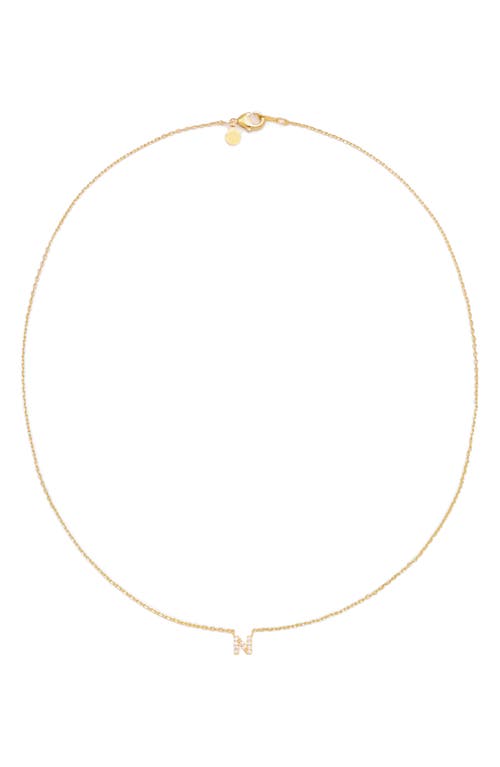 Petit Moments Call Me By Your Name Initial Pendant Necklace In Gold - N