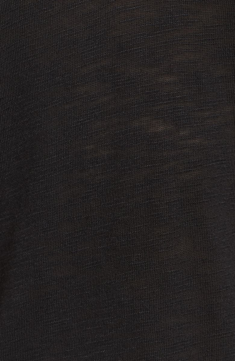 Splendid Everly Slub V-Neck Tee, Alternate, color, Black