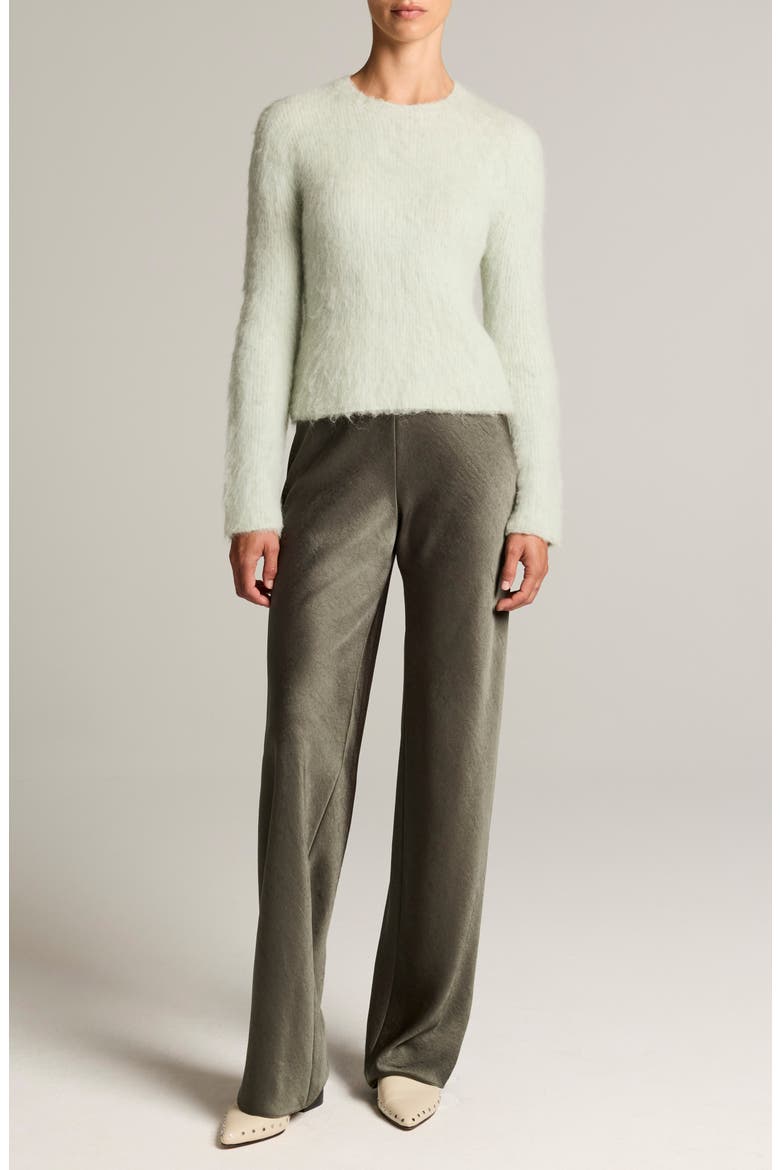Brushed Crewneck Sweater, Alternate, color, FROSTED JADE