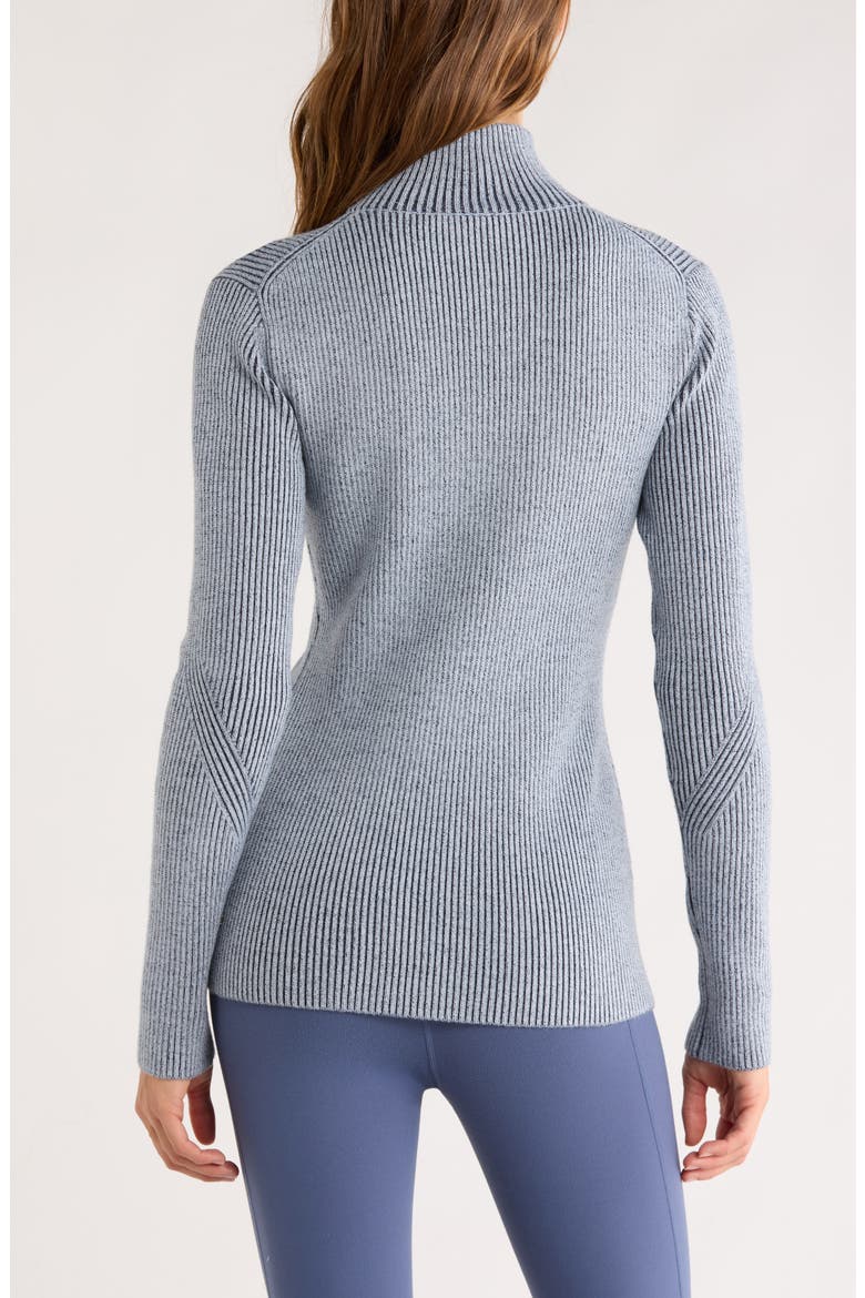 Après Ski Half Zip Rib Sweater, Alternate, color, NAVY SAPPHIRE