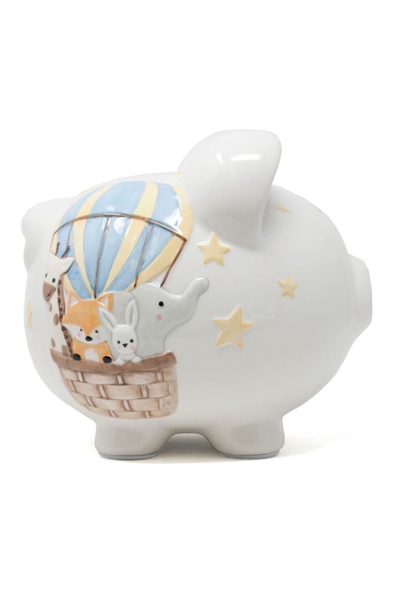 Hot Air Balloon Ceramic Piggy Bank, Alternate, color, NONE