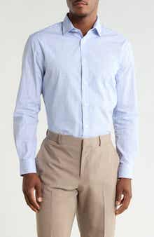 Check Slim Fit Cotton Dress Shirt