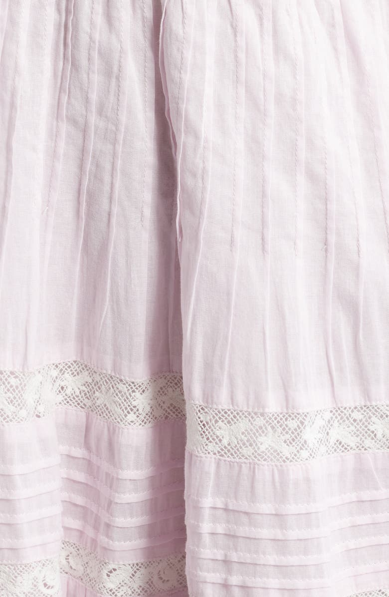 LoveShackFancy Krista Lace Sleeveless Fit & Flare Minidress, Alternate, color, Orchid Ice