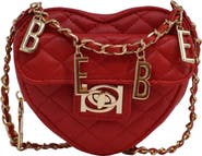 bebe Solana Quilted Heart Crossbody Bag