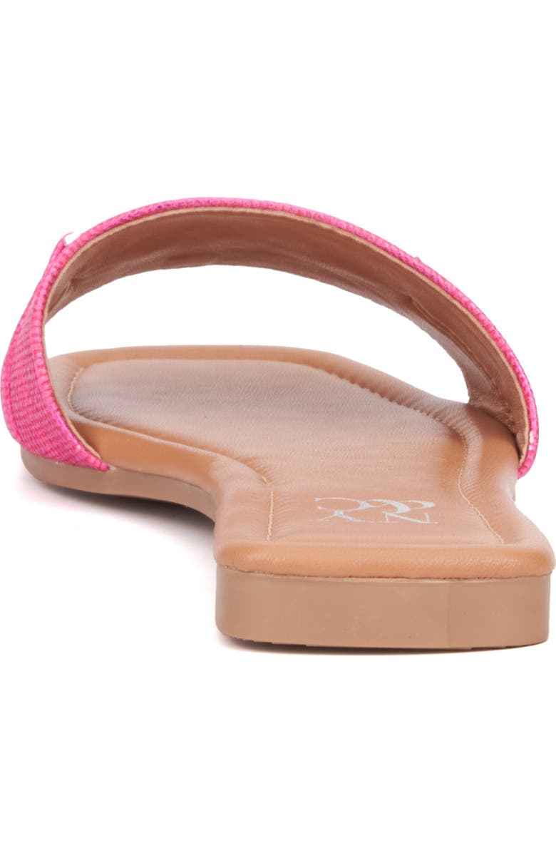 NEW YORK AND COMPANY Naia Slide Sandal, Alternate, color, Pink Linen