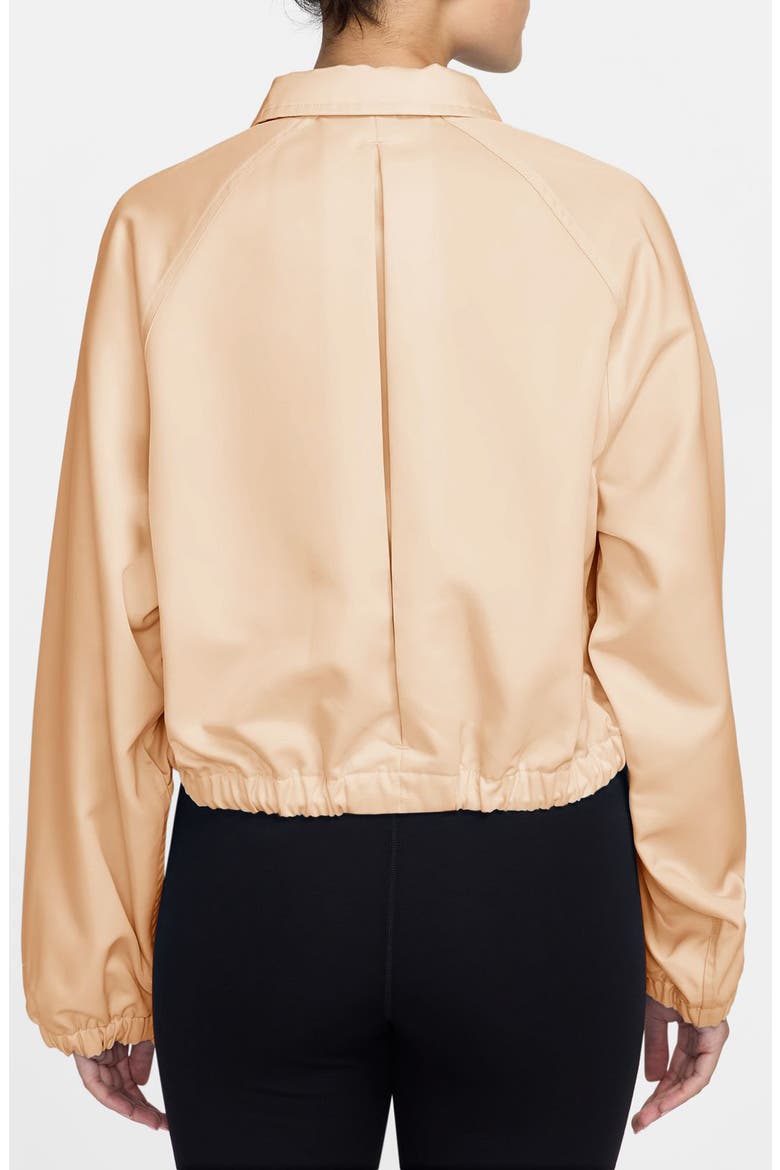 Sportswear Water Repellent Satin Coach Jacket, Alternate, color, CHALK/ CHALK