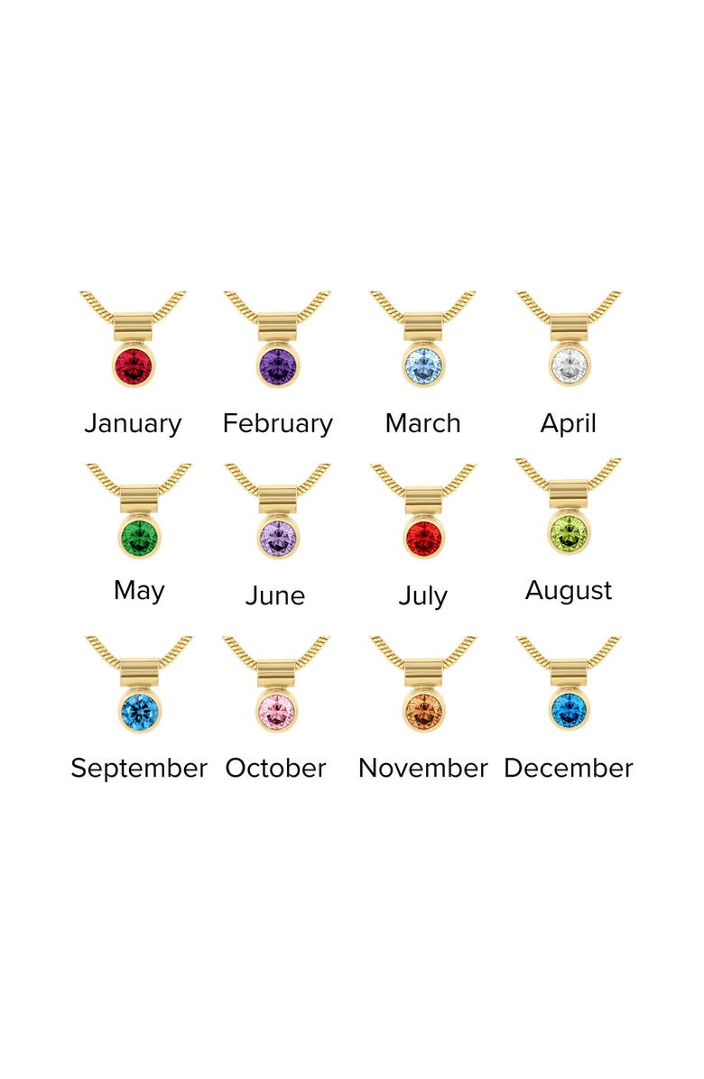 Set & Stones Ellie Birthstone Pendant Necklace, Alternate, color, Gold / April
