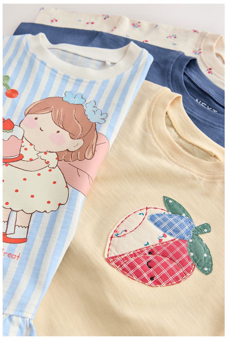Kids' Assorted 4-Pack Cotton T-Shirts, Alternate, color, BLUE